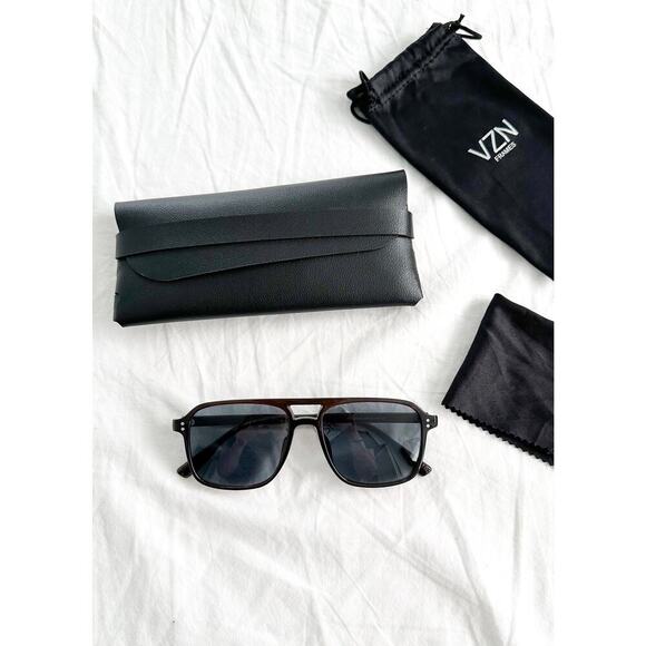 NEW VZN Frames St Barts | Hogany Square Aviator Sunglasses